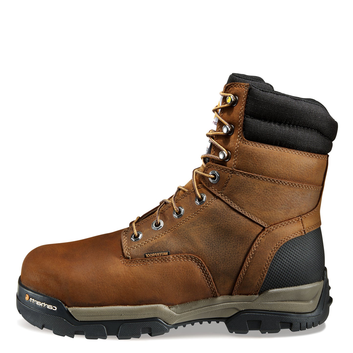 Peltz Shoes Men's Carhartt Ground Force WP INS 8 in Soft Toe Boot BROWN CME8047