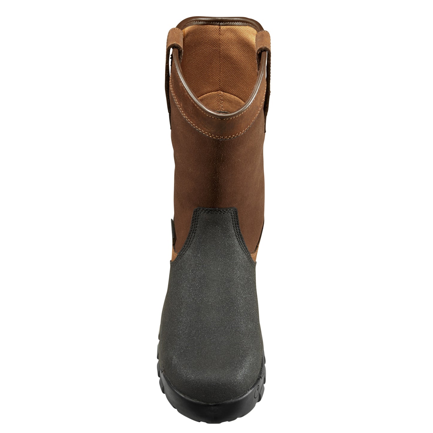 Peltz Shoes Men's Carhartt Rugged Flex WP MG 11in Composite Toe Wellington Boot BROWN BLACK CMF1721