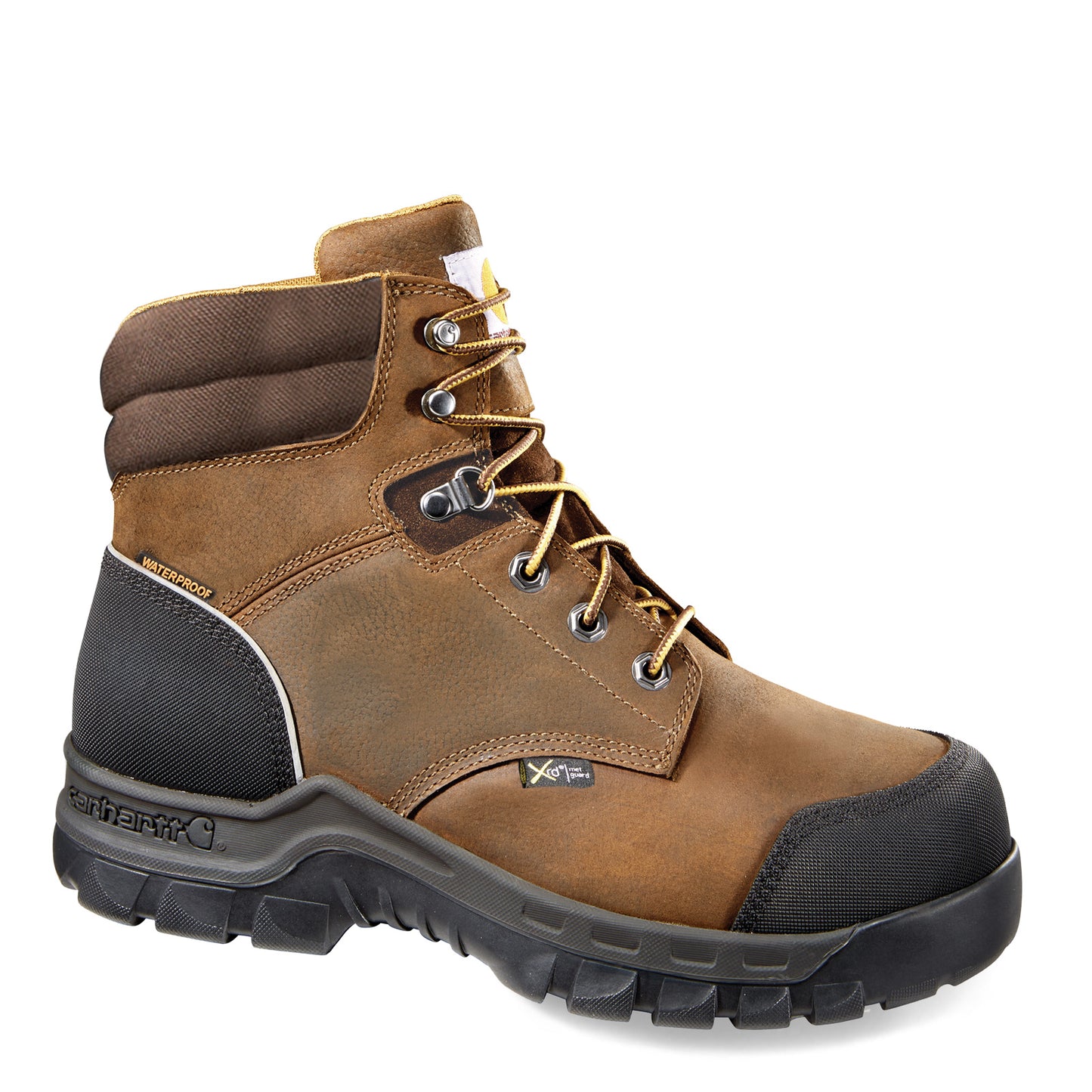 Peltz Shoes Men's Carhartt Rugged Flex WP 6in CT Work Boot BROWN OILED CMF6720