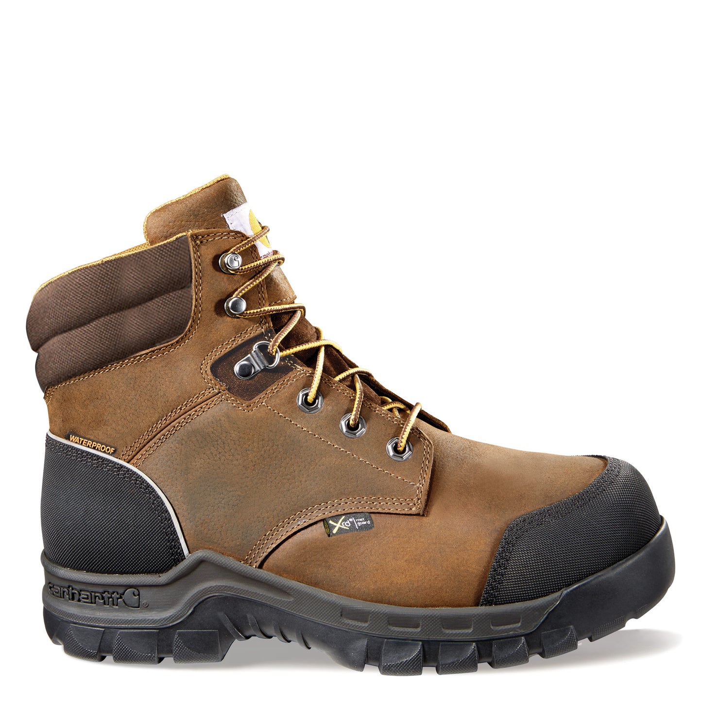 Peltz Shoes Men's Carhartt Rugged Flex WP 6in CT Work Boot BROWN OILED CMF6720