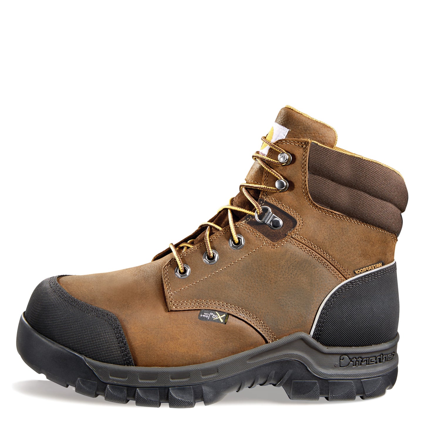 Peltz Shoes Men's Carhartt Rugged Flex WP 6in CT Work Boot BROWN OILED CMF6720
