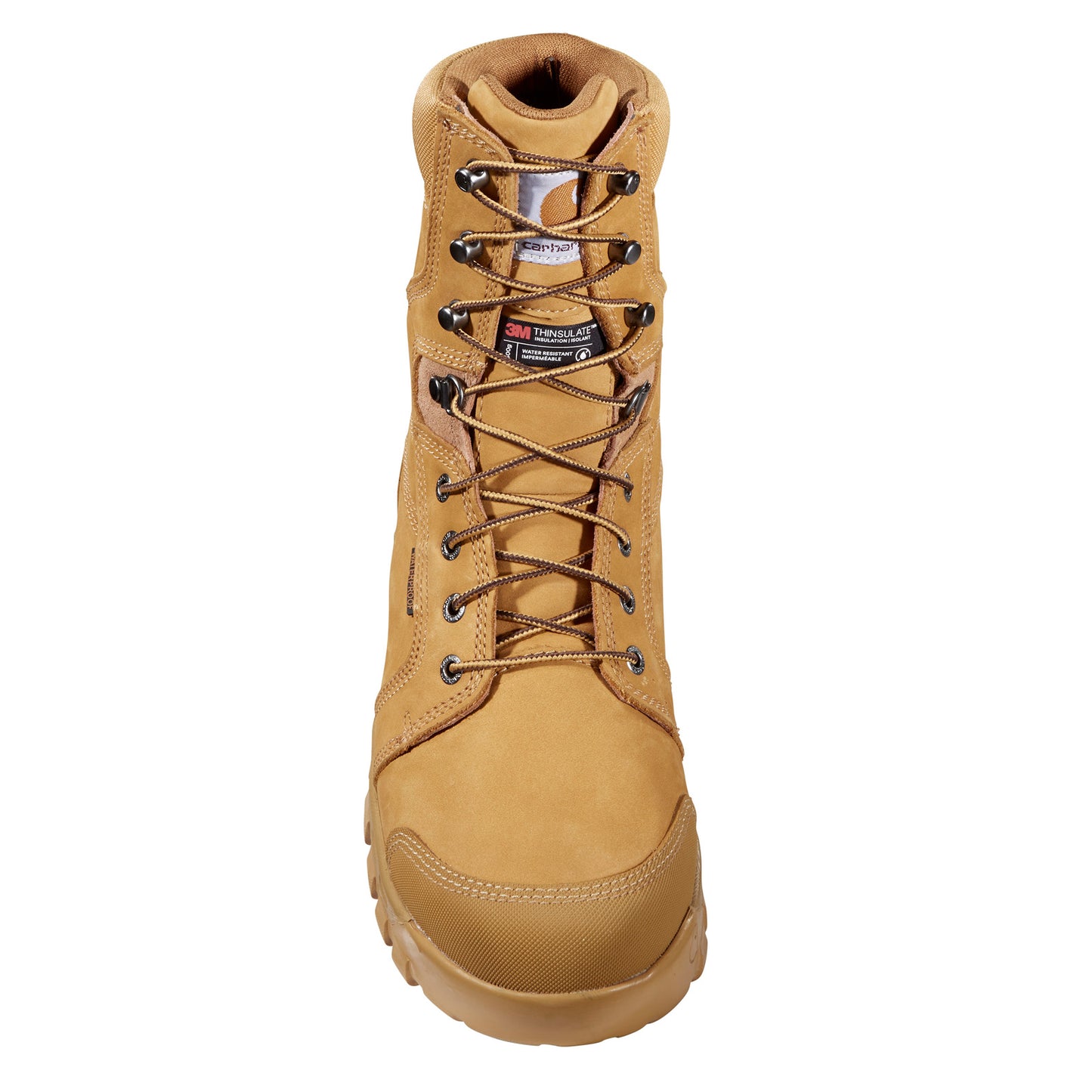 Peltz Shoes Men's Carhartt Rugged Flex WP Ins 8in Soft Toe Work Boot WHEAT CMF8058