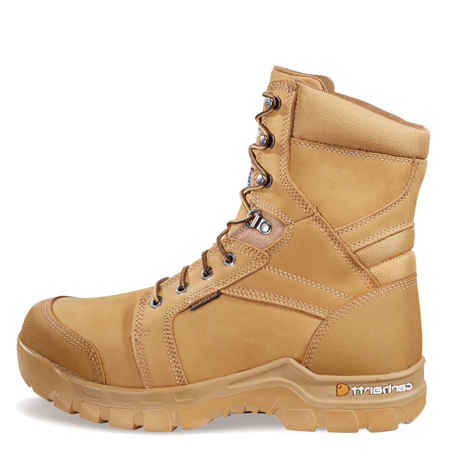 Peltz Shoes Men's Carhartt Rugged Flex WP Ins 8in Soft Toe Work Boot WHEAT CMF8058