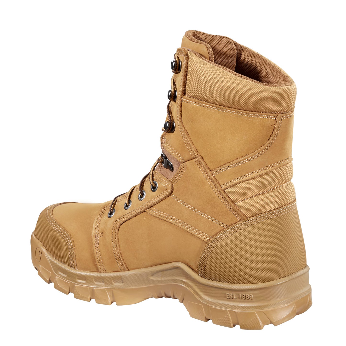 Peltz Shoes Men's Carhartt Rugged Flex WP Ins 8in Soft Toe Work Boot WHEAT CMF8058