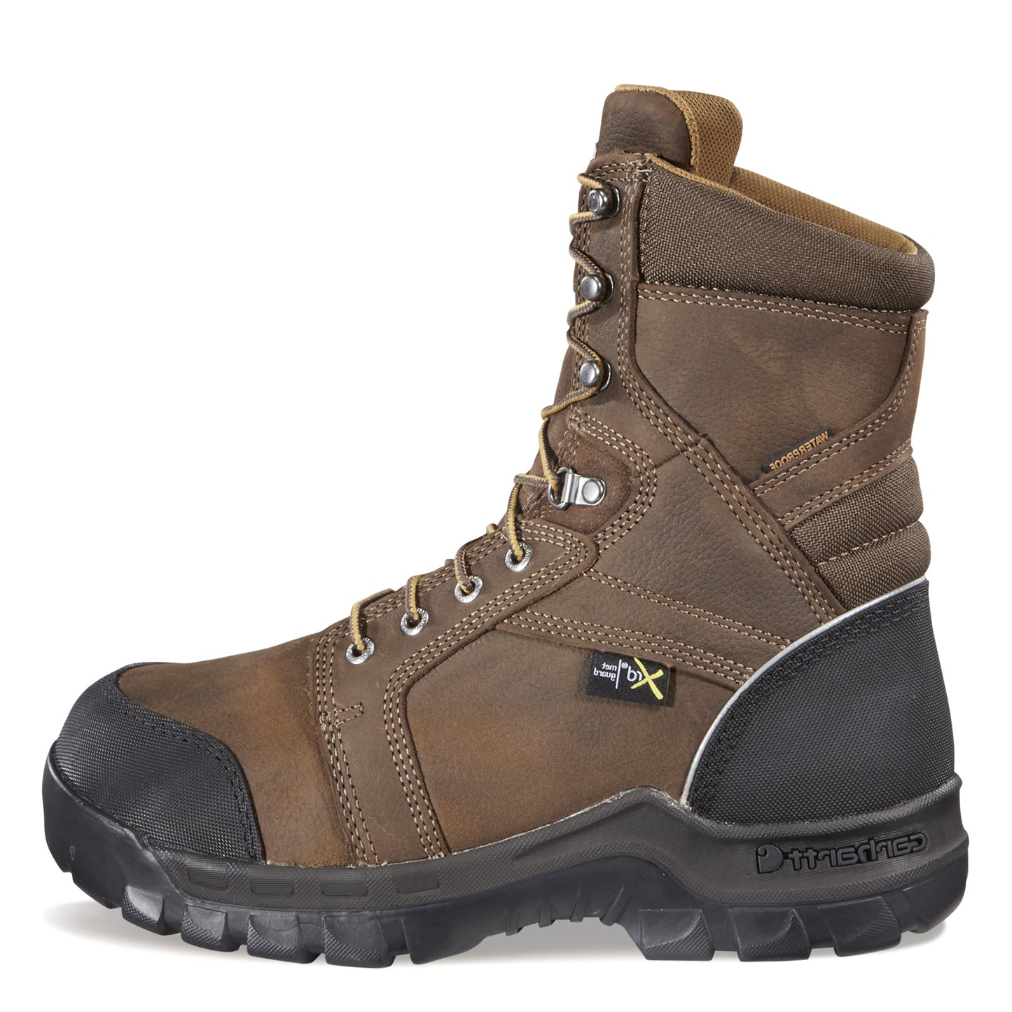 Peltz Shoes Men's Carhartt Rugged Flex WP 8in CT Work Boot BROWN OILED CMF8720