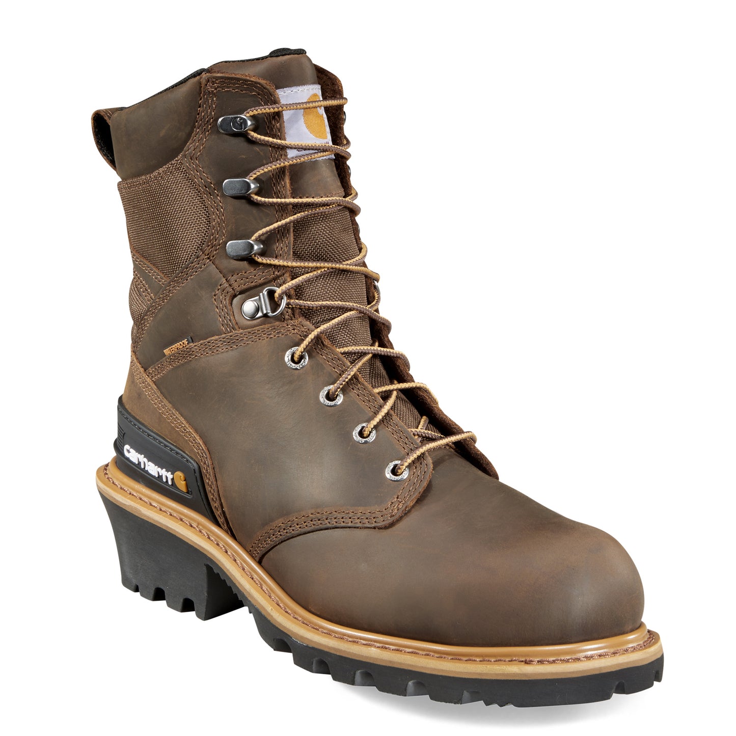 Peltz Shoes Men's Carhartt 8in Climbing Insulated Composite Toe Work Boot BROWN CML8369