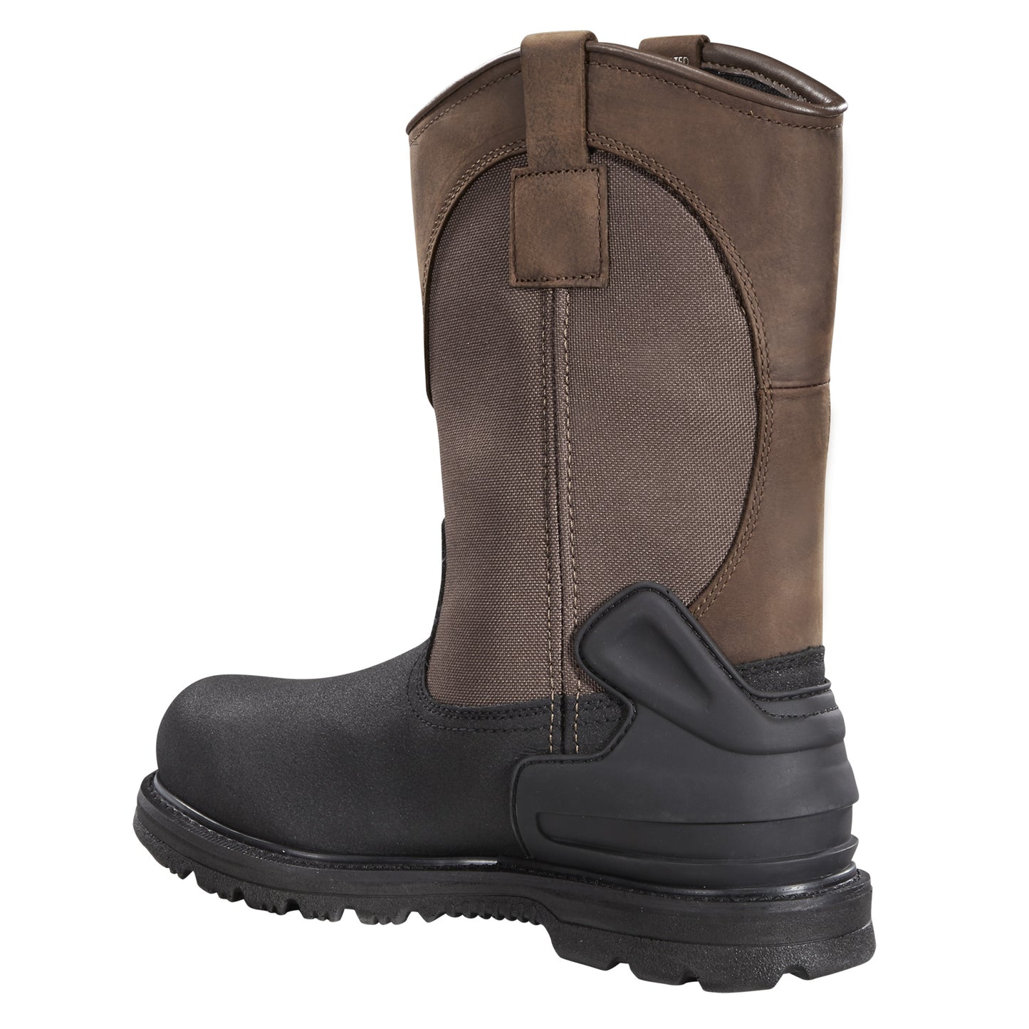 Peltz Shoes Men's Carhartt Heritage WP Ins 11in ST Wellington Boot BROWN BLACK CMP1259