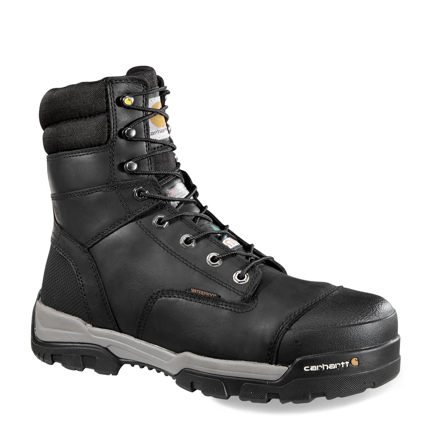 Peltz Shoes Men's Carhartt Ground Force WP INS 8 in CT Boot BLACK CMR8959