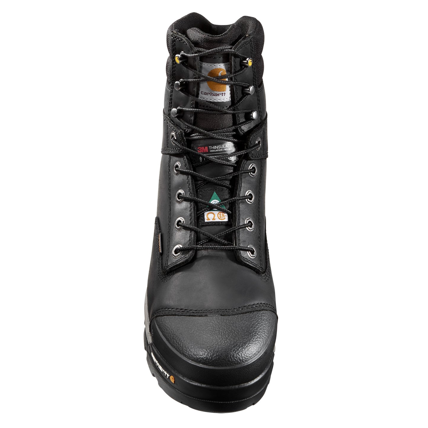 Peltz Shoes Men's Carhartt Ground Force WP INS 8 in CT Boot BLACK CMR8959