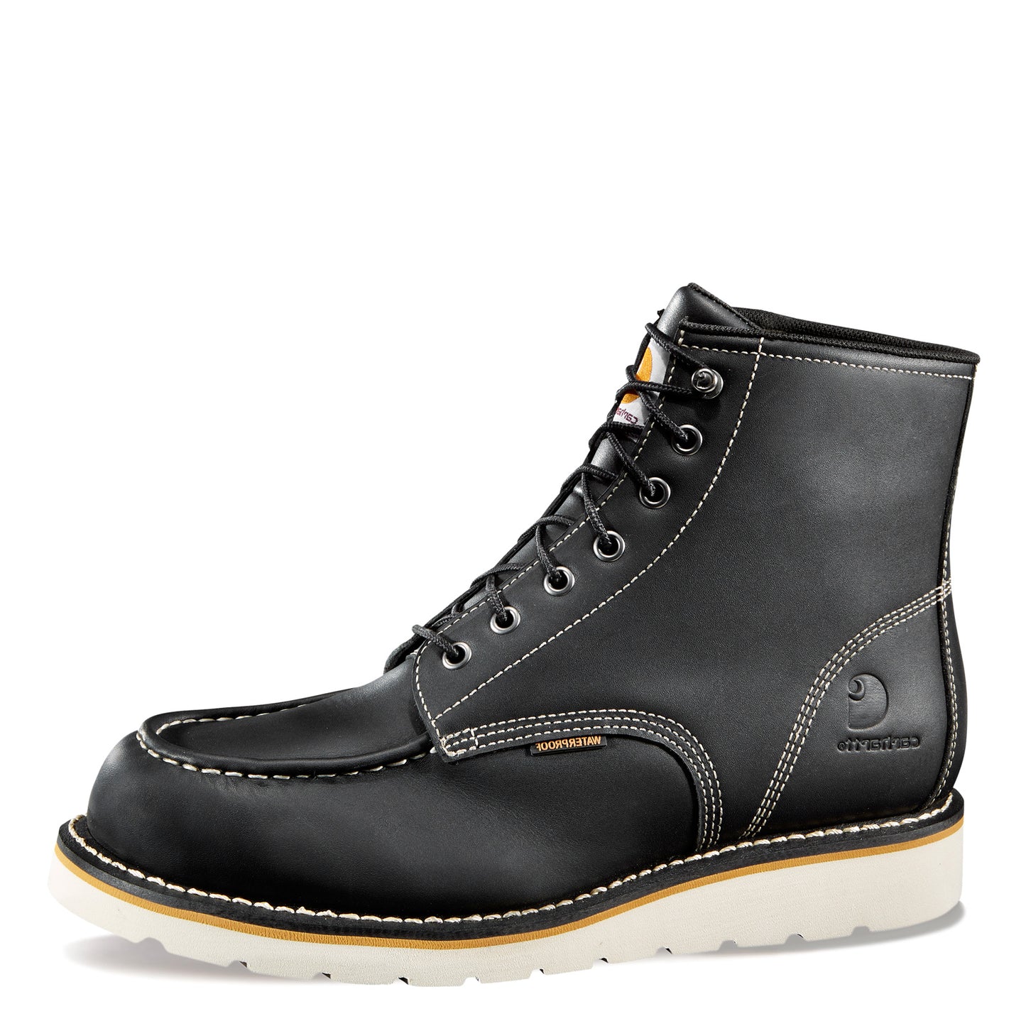 Peltz Shoes Men's Carhartt 6 Inch Waterproof Moc Toe Wedge Work Boot BLACK CMW6191