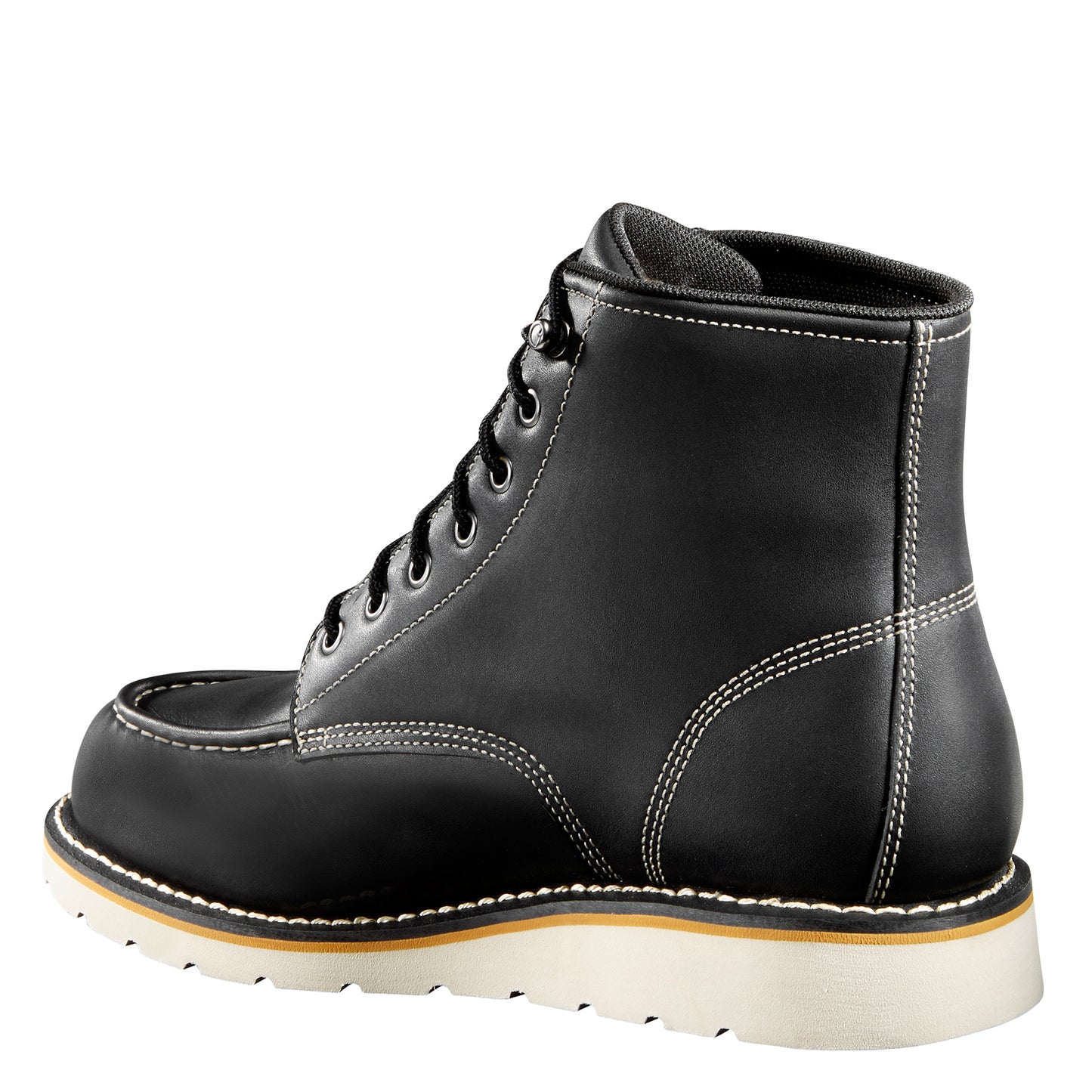 Peltz Shoes Men's Carhartt 6 Inch Waterproof Moc Toe Wedge Work Boot BLACK CMW6191