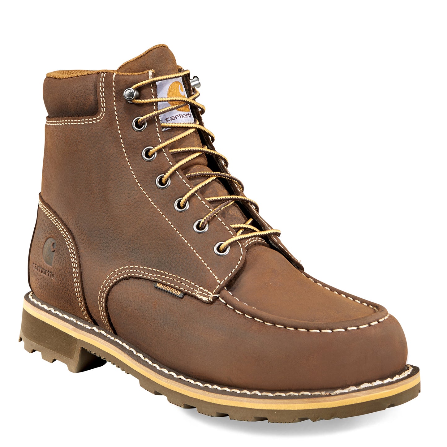 Peltz Shoes Men's Carhartt Traditional Welt 6in WP Moc Toe Boot BROWN CMW6197