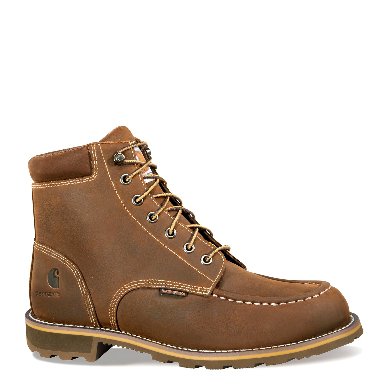 Peltz Shoes Men's Carhartt Traditional Welt 6in WP Moc Toe Boot BROWN CMW6197