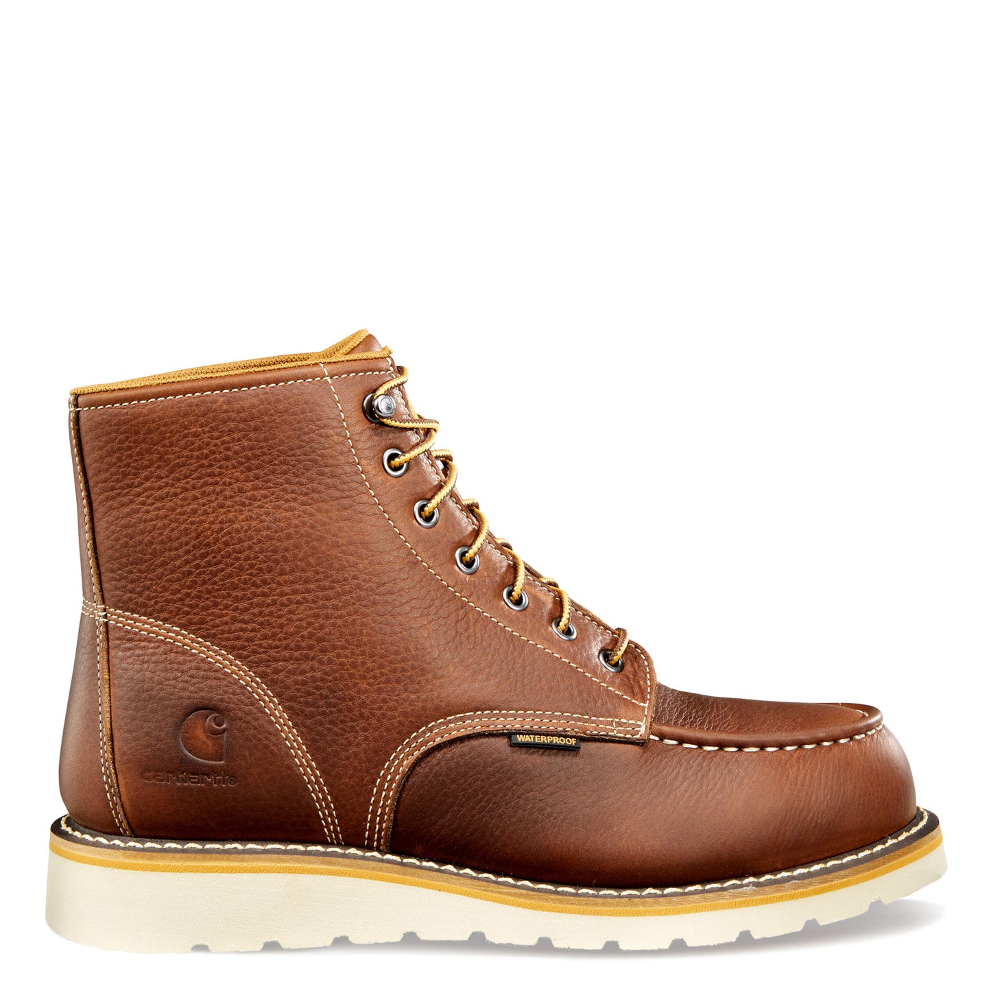 Peltz Shoes Men's Carhartt 6 Inch Waterproof Moc Steel Toe Wedge Work Boot REDDISH BROWN CMW6275
