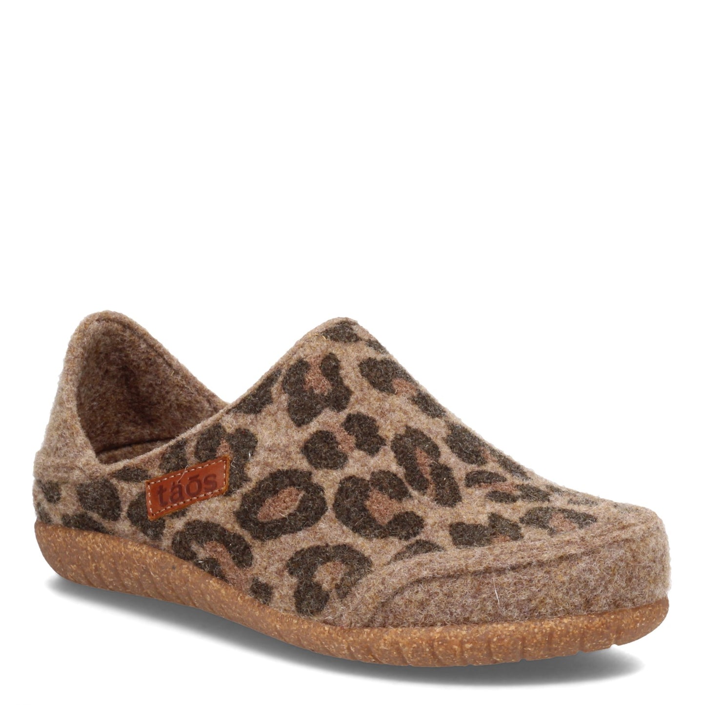Peltz Shoes Women's Taos Convertawool Slip-On Tan Leopard Wool CNW-3303-TLEW