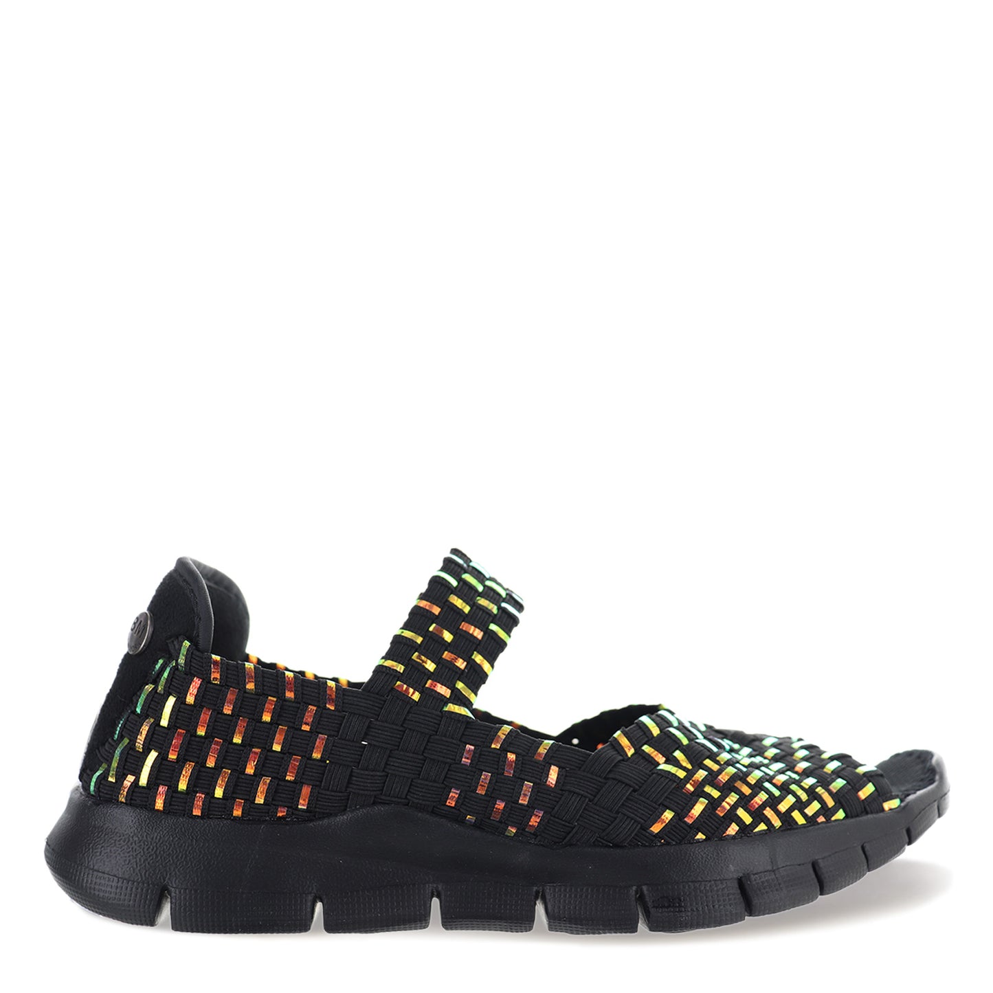 Peltz Shoes Women's Bernie Mev Comfi Sandal BLACK PLASMA COMFI BLK PLAS