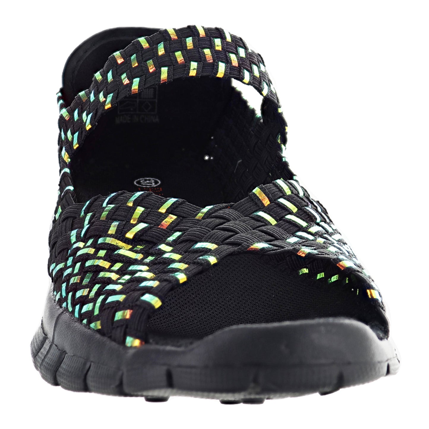 Peltz Shoes Women's Bernie Mev Comfi Sandal BLACK PLASMA COMFI BLK PLAS