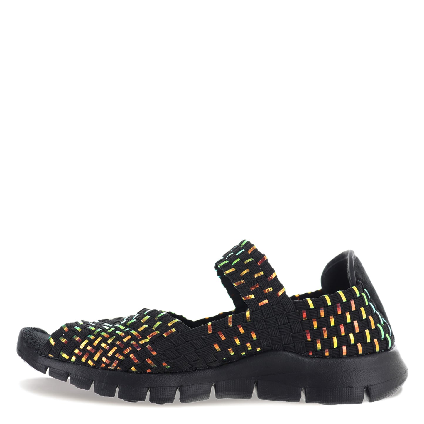 Peltz Shoes Women's Bernie Mev Comfi Sandal BLACK PLASMA COMFI BLK PLAS