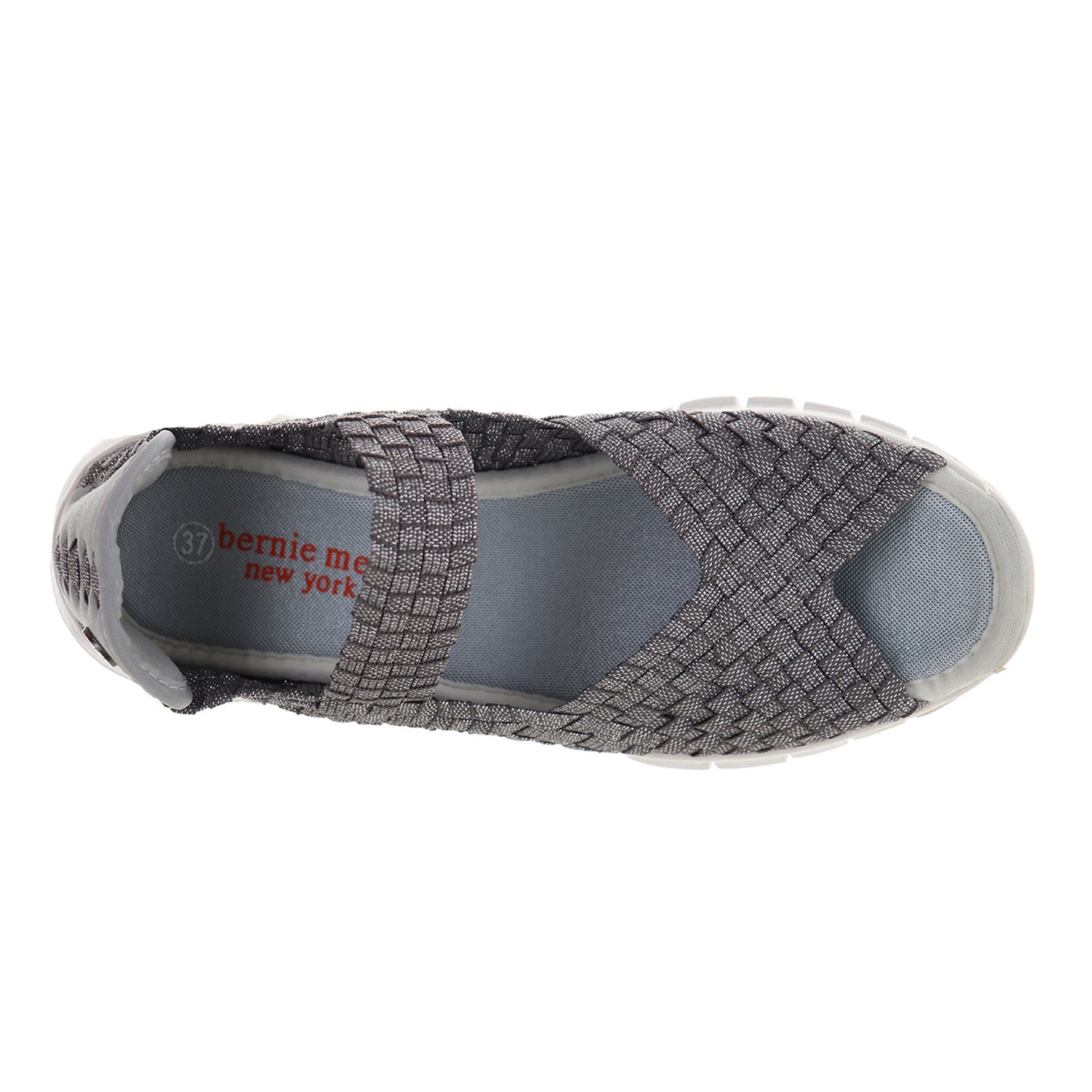 Peltz Shoes Women's Bernie Mev Comfi Sandal SMOKE SHIMMER COMFI NSS