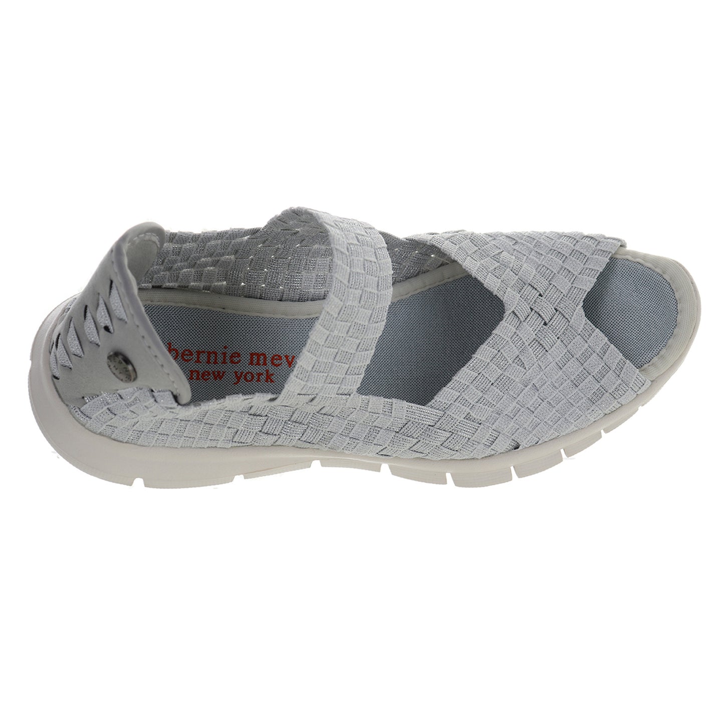 Peltz Shoes Women's Bernie Mev Comfi Sandal WHITE SHIMMER COMFI WHTS