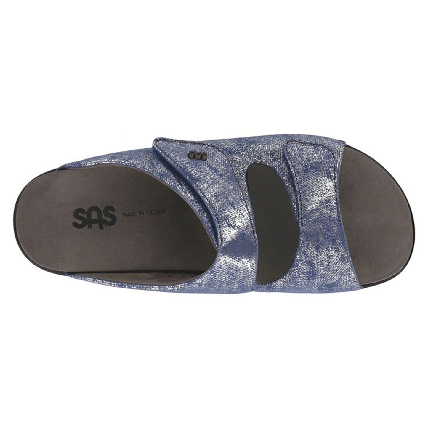 Peltz Shoes Women's SAS Cozy Sandal SILVER BLUE COZY SILBLUE