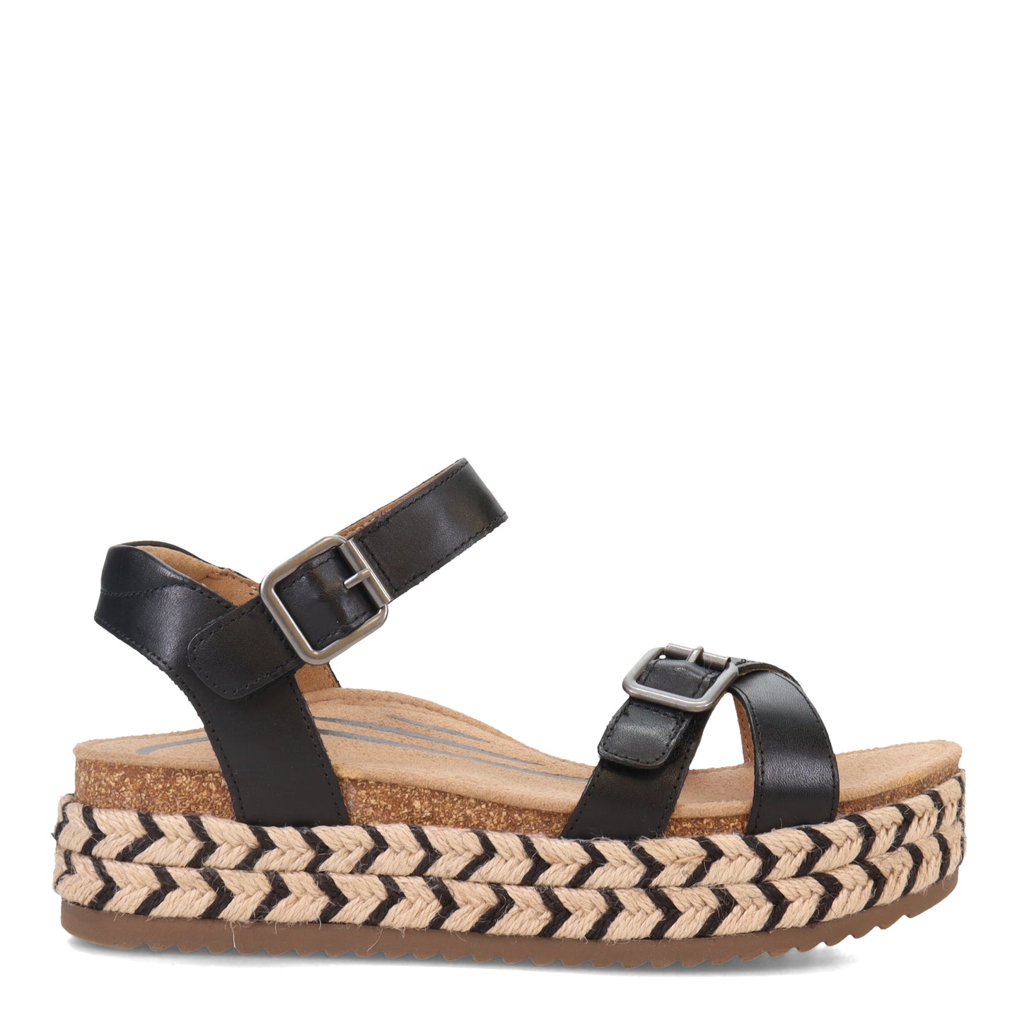 Peltz Shoes Women's Aetrex Paula Sandal BLACK CP150