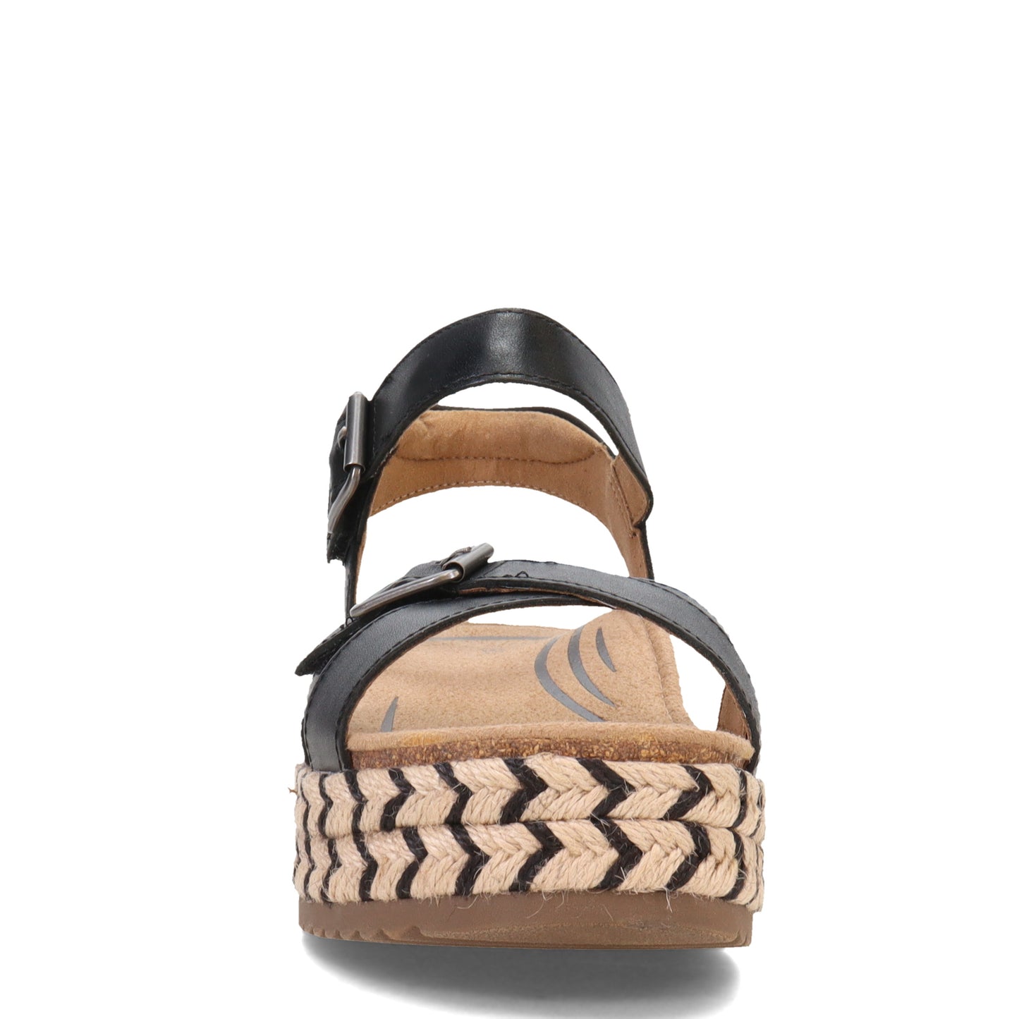 Peltz Shoes Women's Aetrex Paula Sandal BLACK CP150