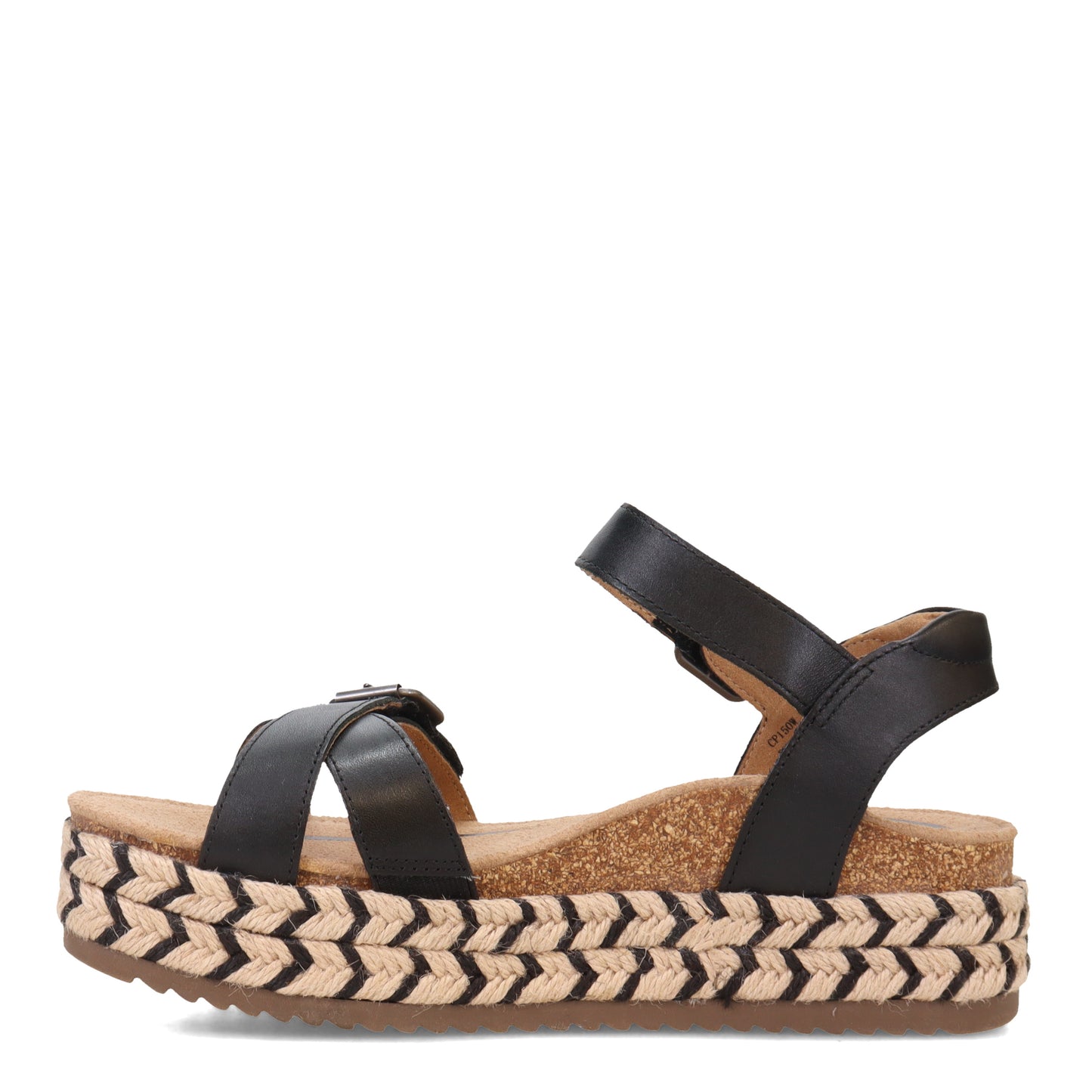 Peltz Shoes Women's Aetrex Paula Sandal BLACK CP150