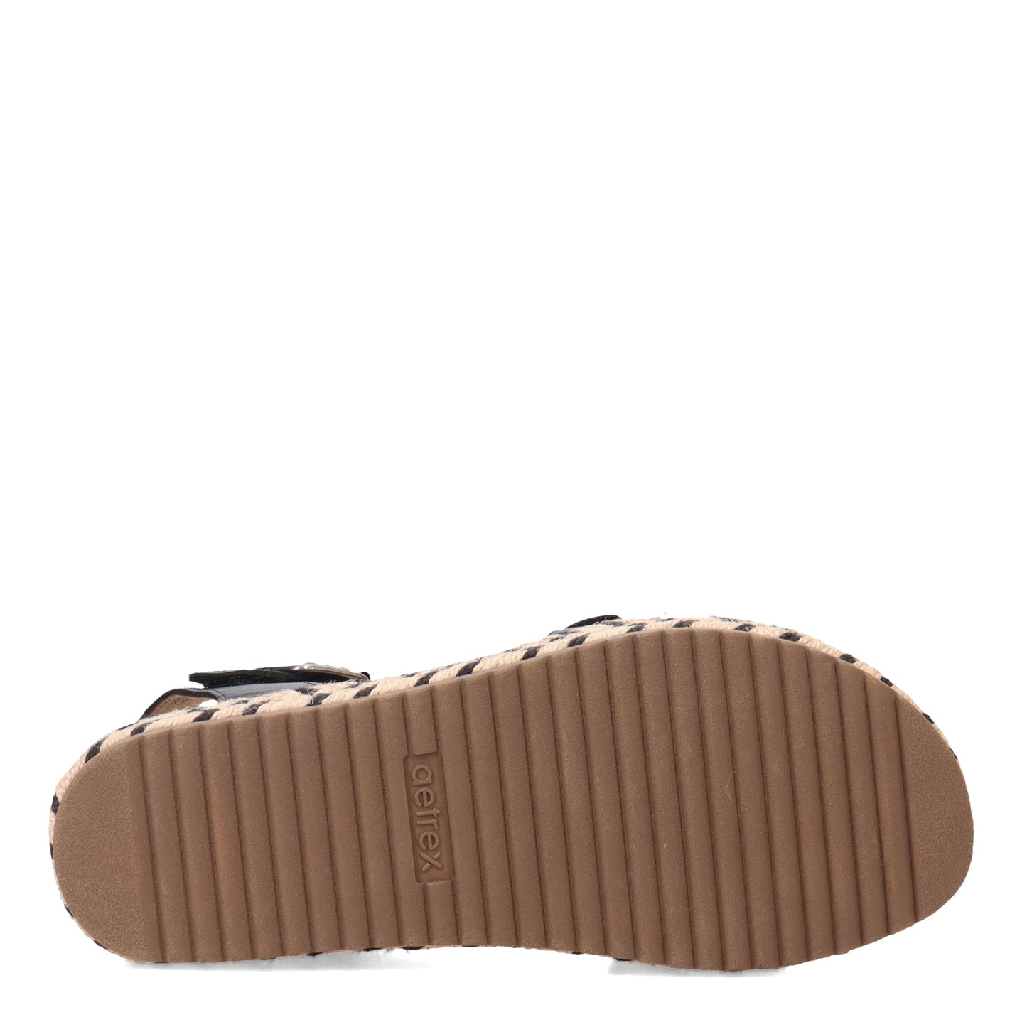 Peltz Shoes Women's Aetrex Paula Sandal BLACK CP150