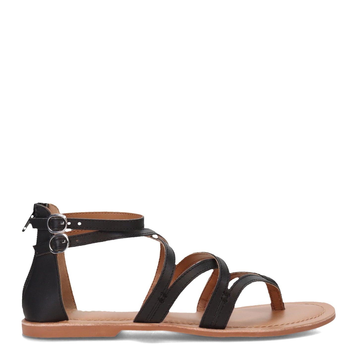 Peltz Shoes Women's Crevo Heather Sandal BLACK CW1325-001
