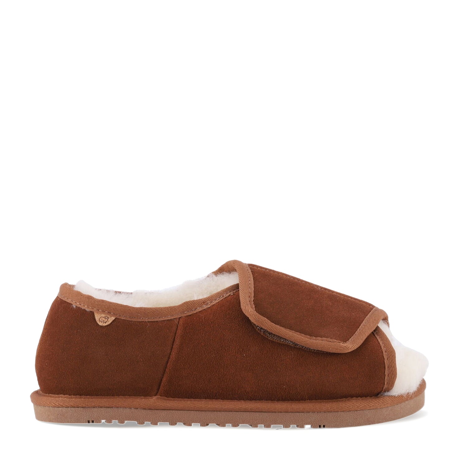 Peltz Shoes Women's Lamo APMA Open Toe Wrap Slipper - Wide Width CHESTNUT CW2337WD-CNT