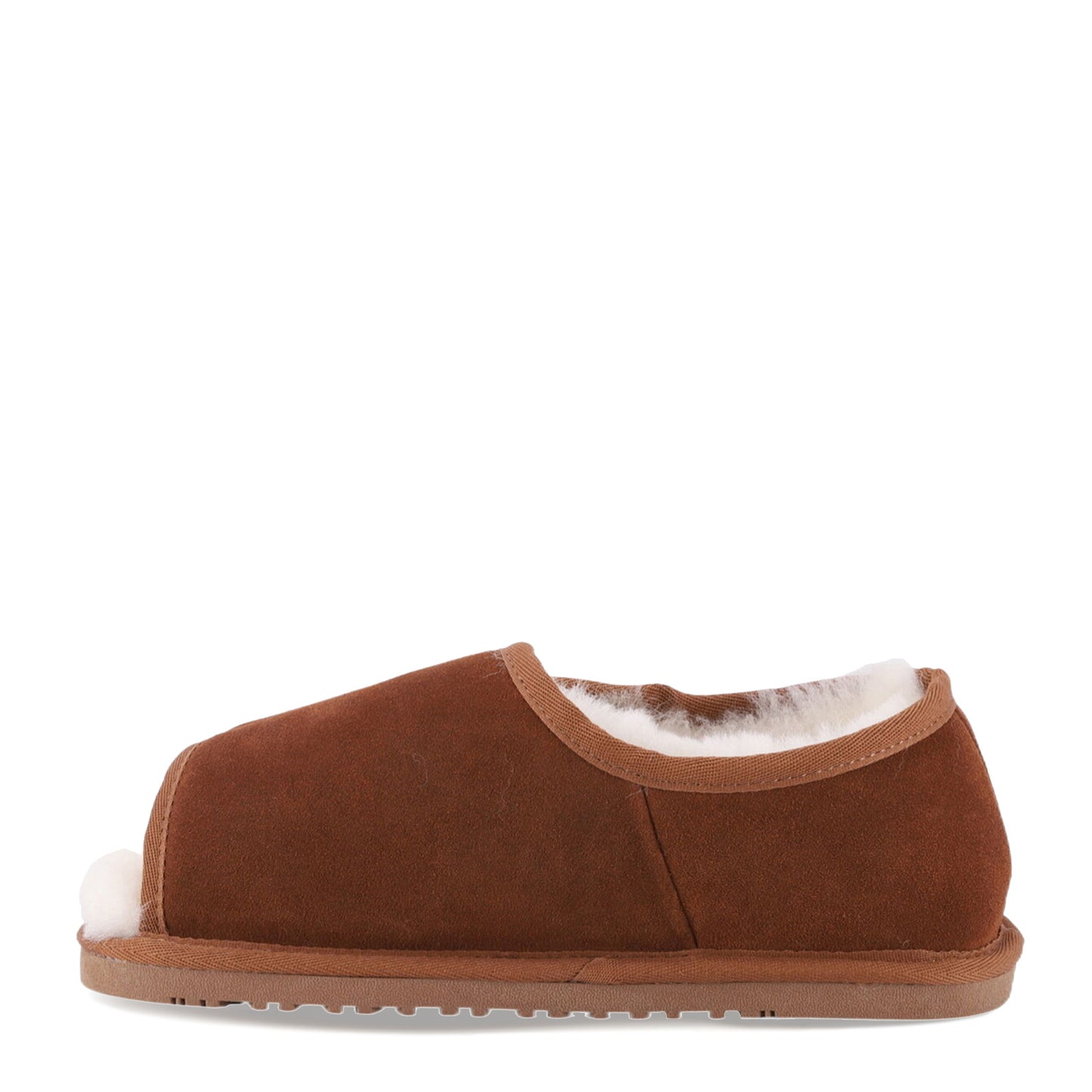 Peltz Shoes Women's Lamo APMA Open Toe Wrap Slipper - Wide Width CHESTNUT CW2337WD-CNT