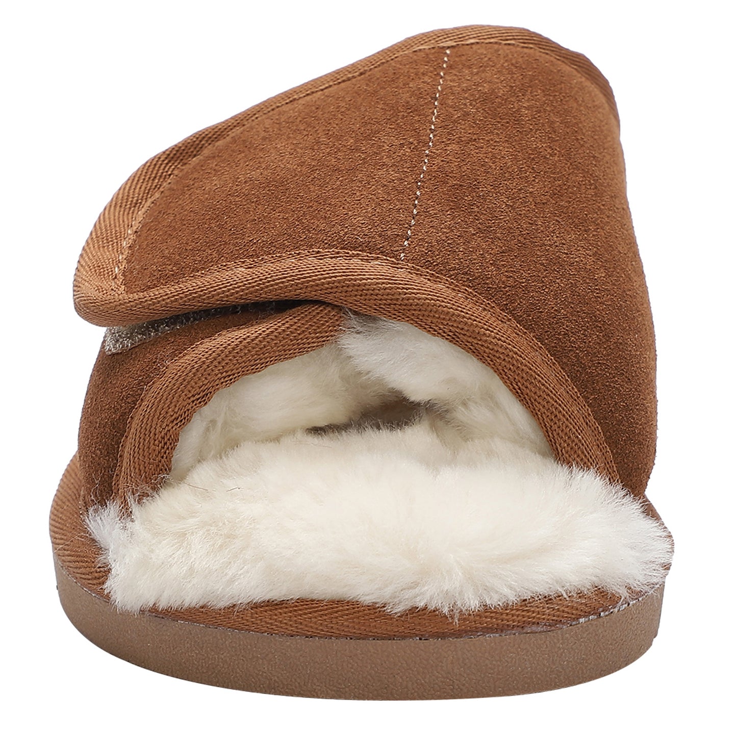 Peltz Shoes Women's Lamo APMA Slide Wrap Slipper CHESTNUT CW2338-CNT