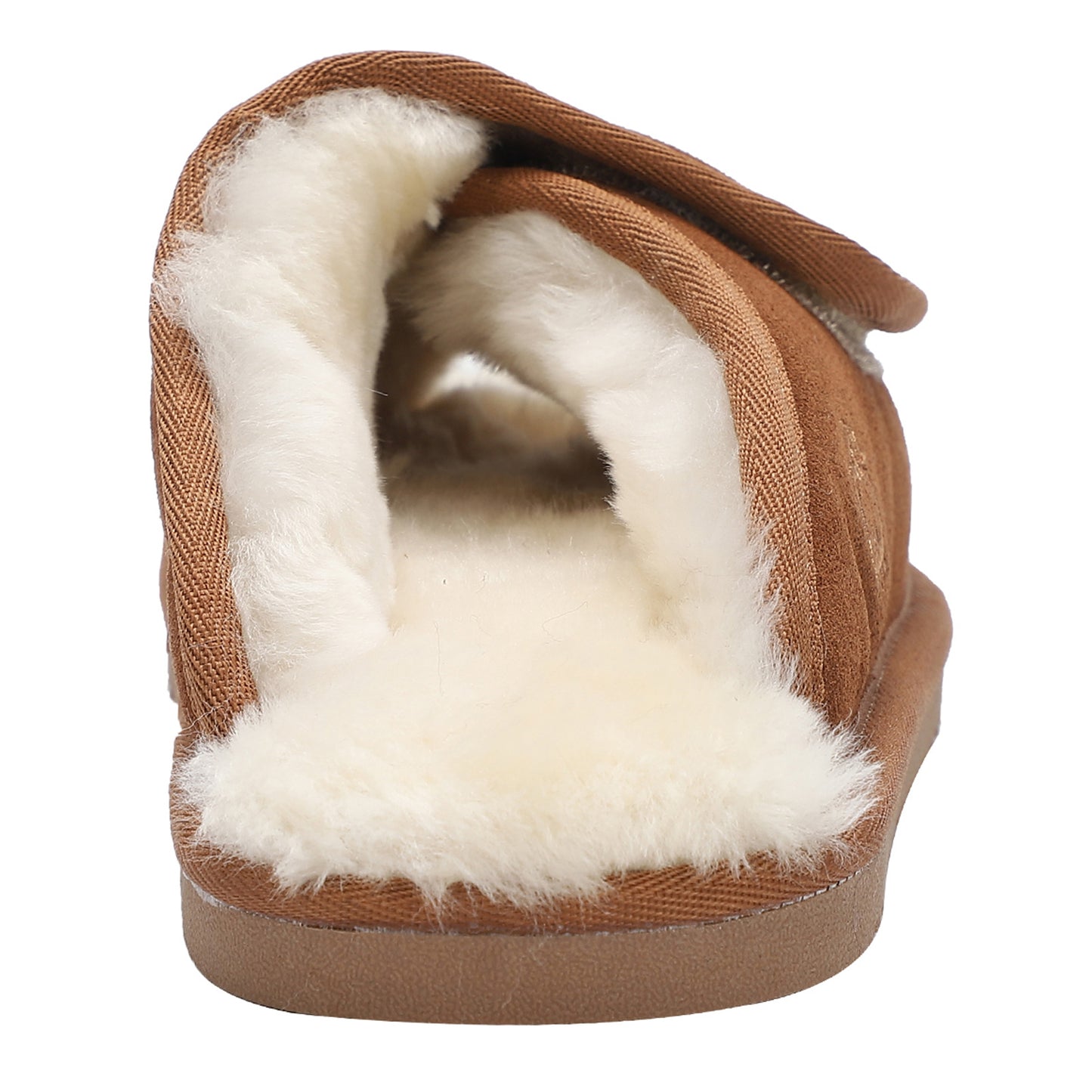 Peltz Shoes Women's Lamo APMA Slide Wrap Slipper CHESTNUT CW2338-CNT