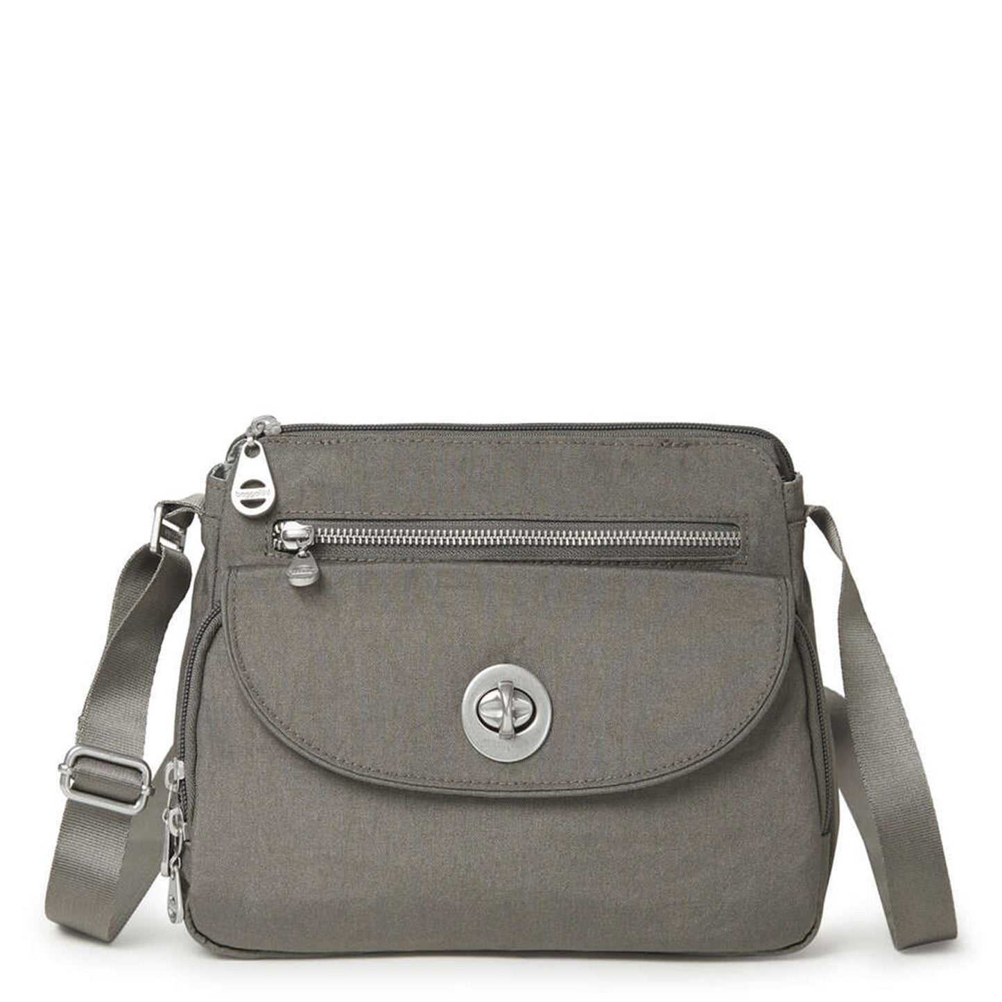 Peltz Shoes Women's Baggallini Calais Crossbody Sterling Shimmer CAL532-STERLING