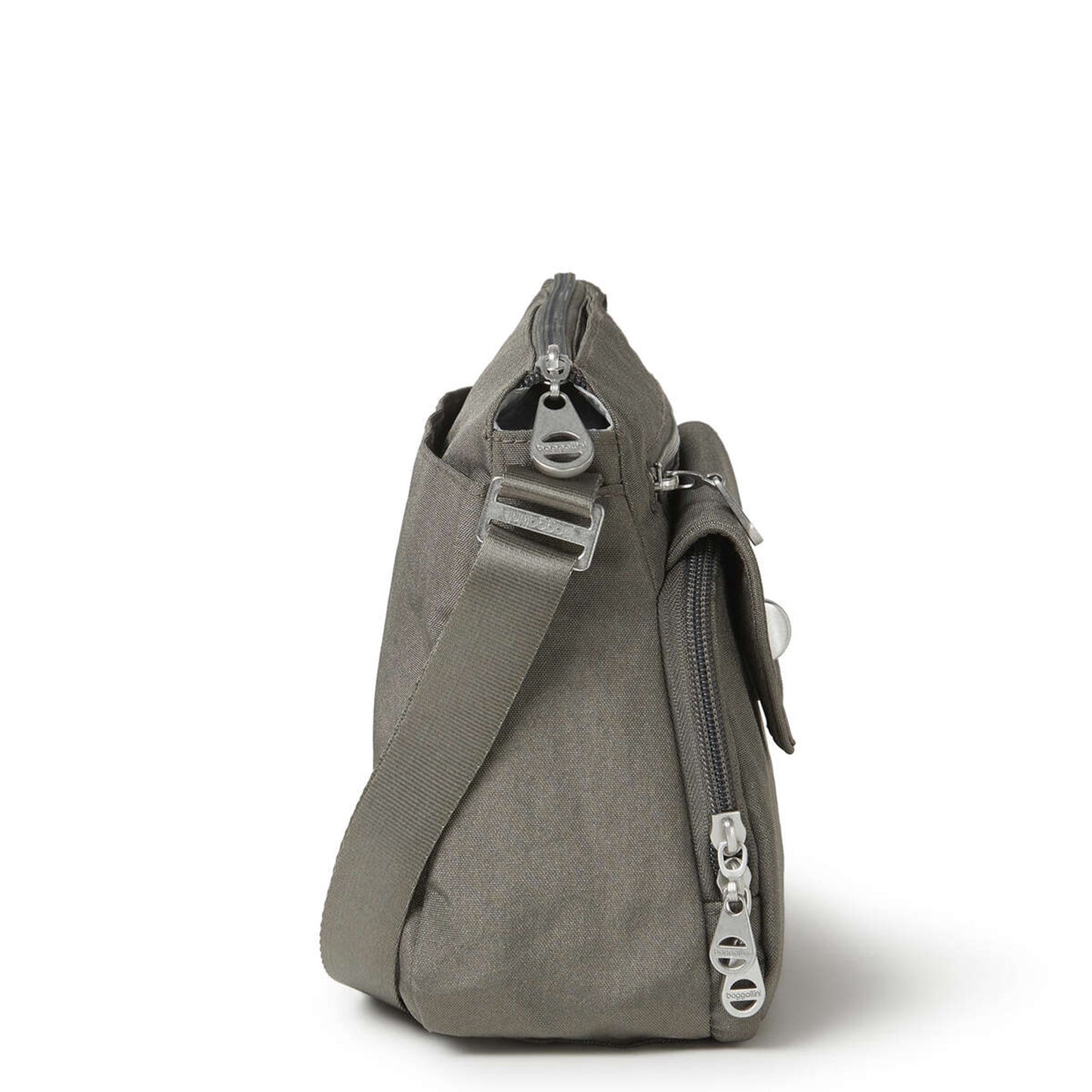 Peltz Shoes Women's Baggallini Calais Crossbody Sterling Shimmer CAL532-STERLING