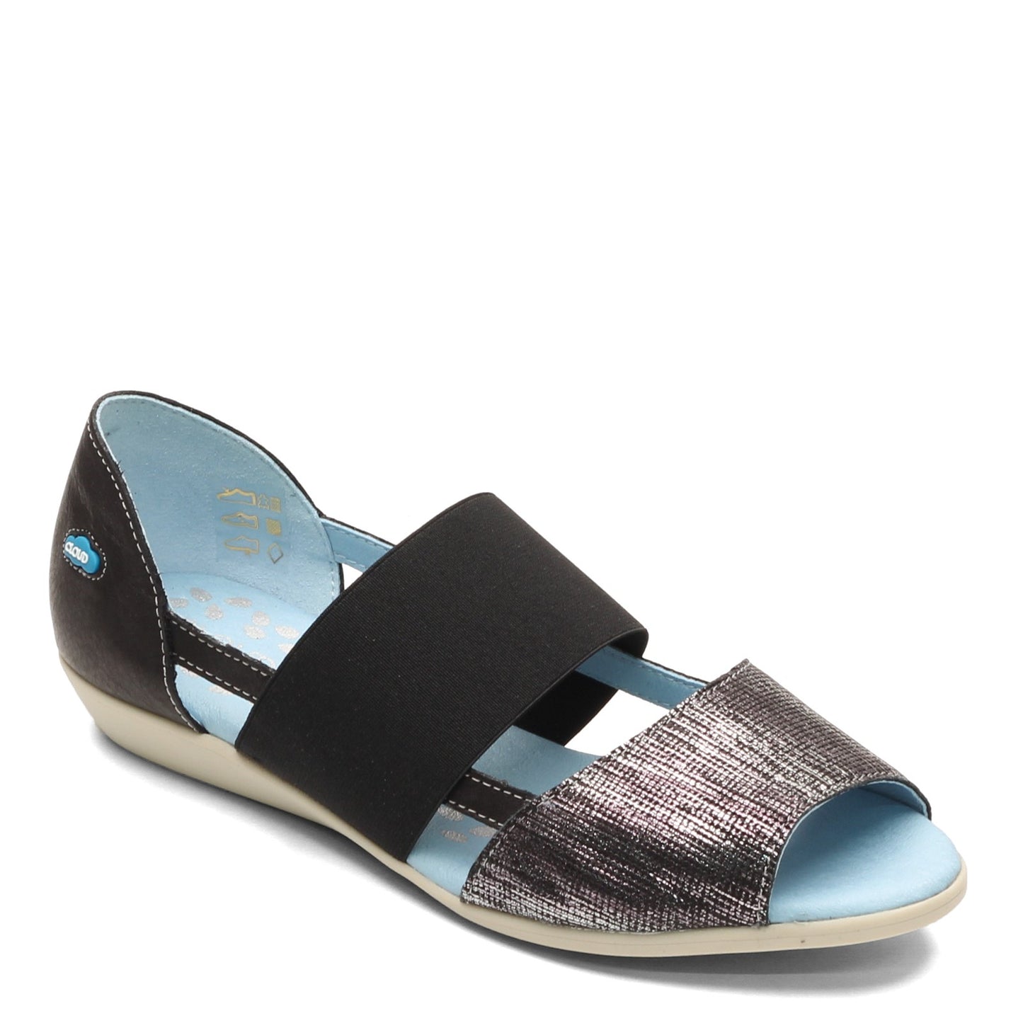 Peltz Shoes Women's Cloud Canary Dunkan Sandal BLACK CANARY-DUN BLK