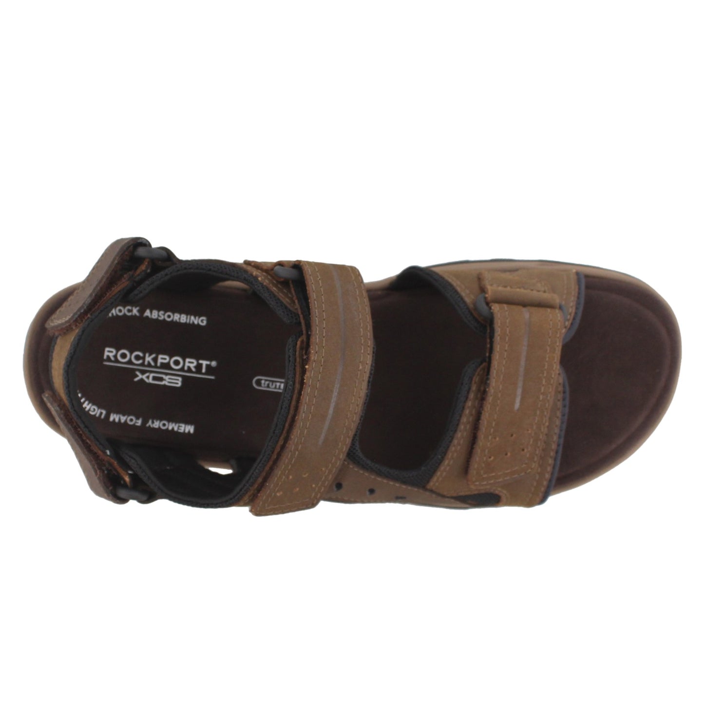 Peltz Shoes Men's Rockport Trail Technique Adjustable Sandal BROWN CH0648