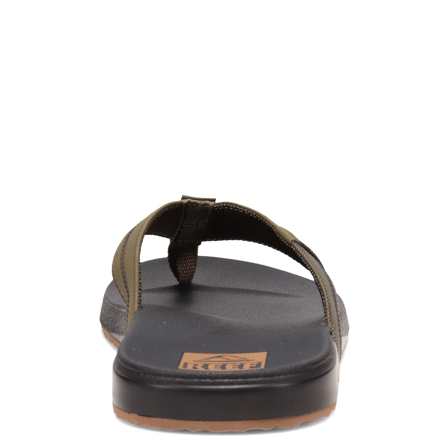 Peltz Shoes Men's Reef Cushion Bounce Thong Sandal Olive Swells CI4006