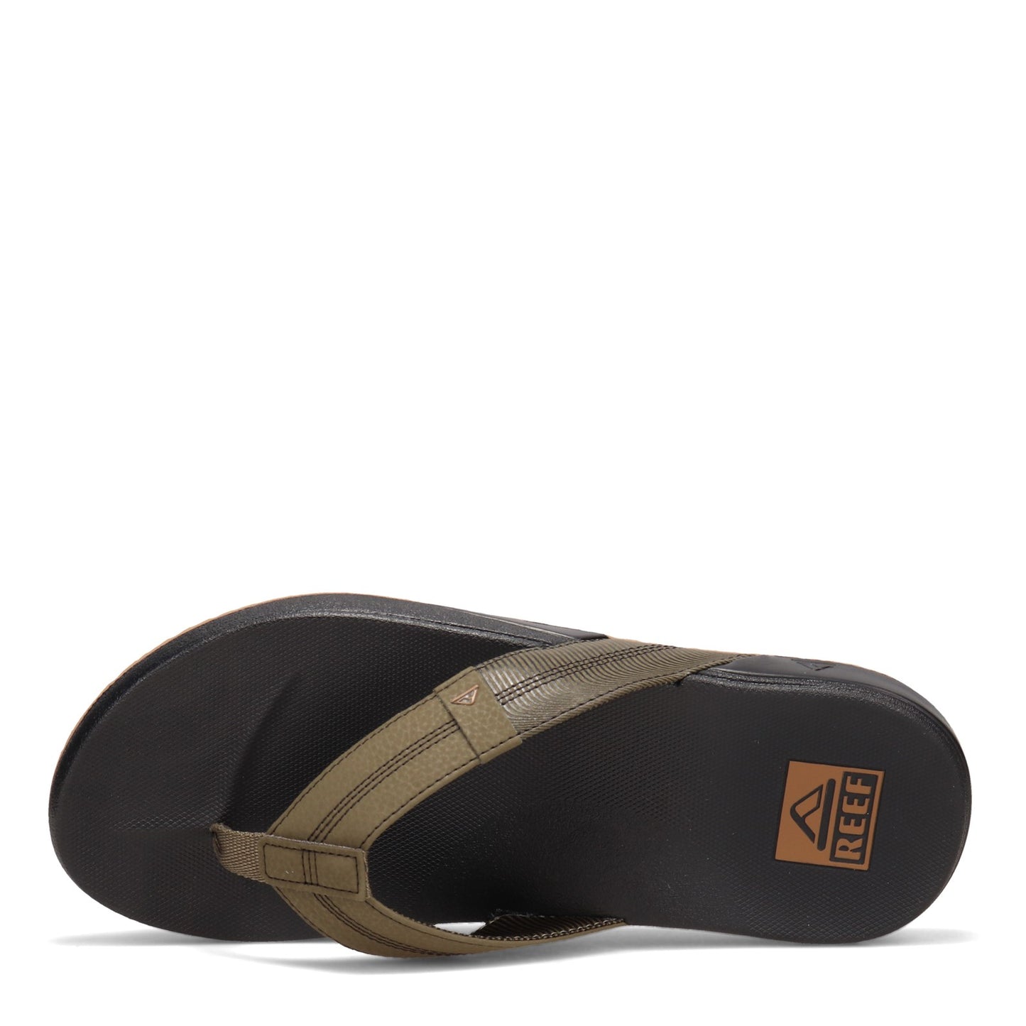 Peltz Shoes Men's Reef Cushion Bounce Thong Sandal Olive Swells CI4006
