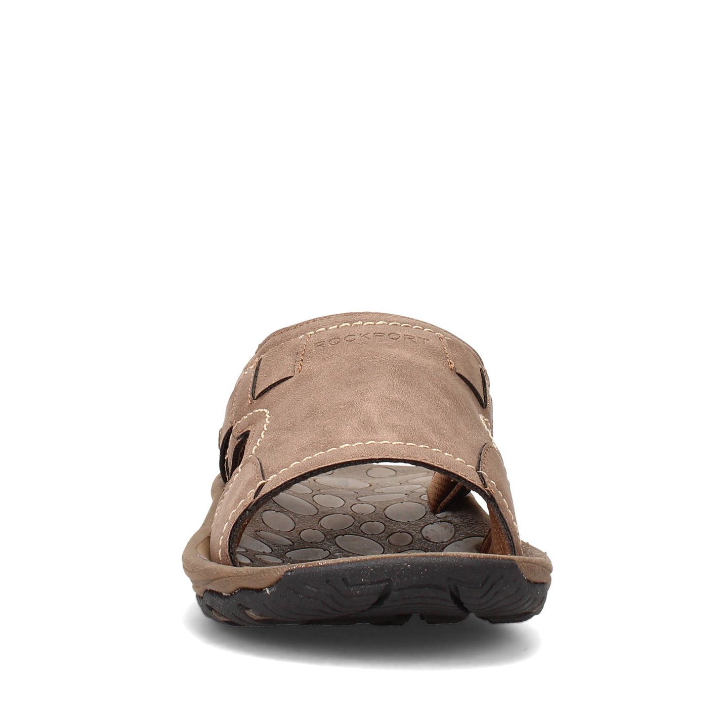 Peltz Shoes Men's Rockport Hayes Slide Sandal TAUPE CI7161