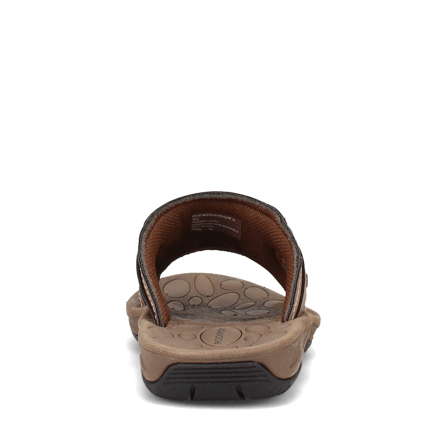 Peltz Shoes Men's Rockport Hayes Slide Sandal TAUPE CI7161