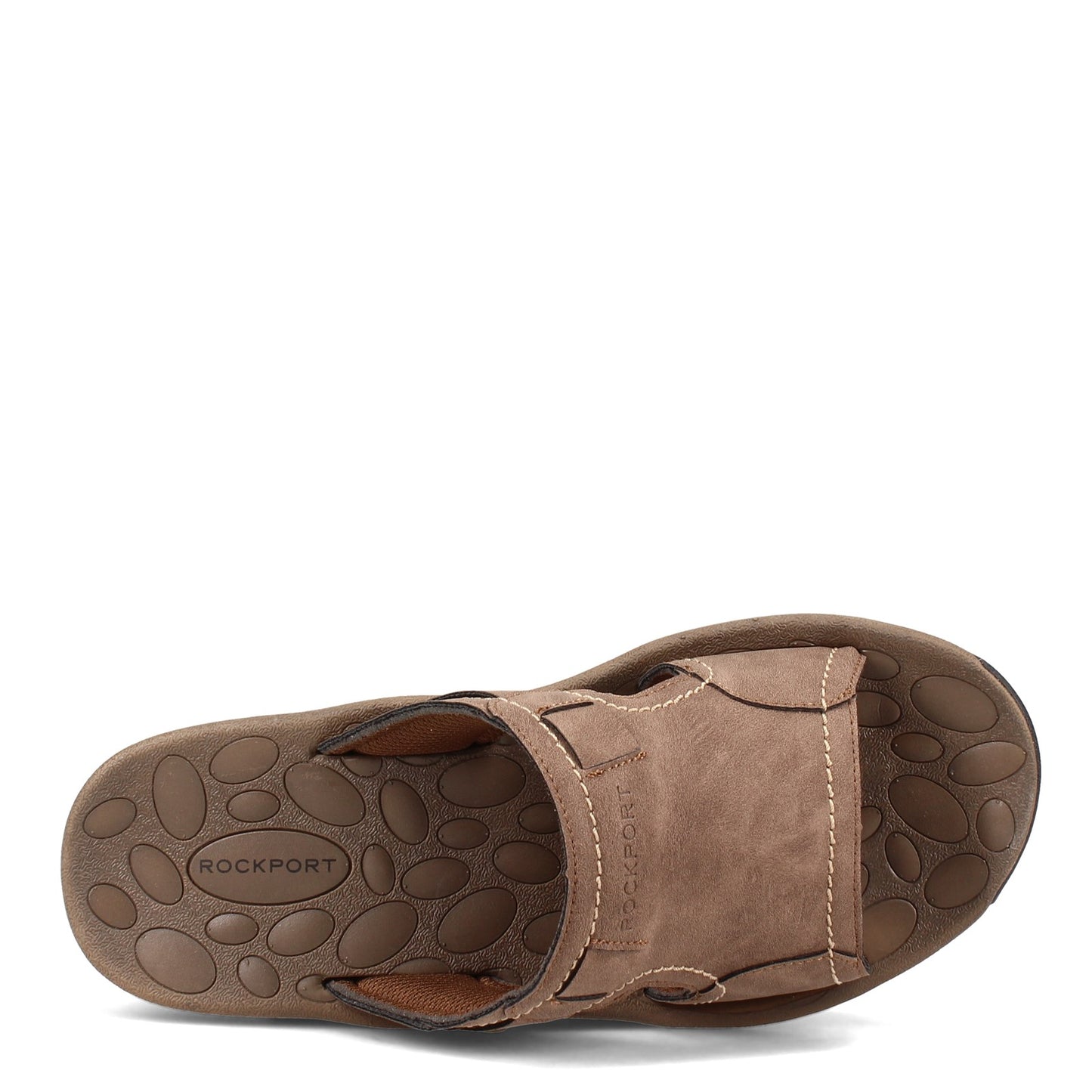 Peltz Shoes Men's Rockport Hayes Slide Sandal TAUPE CI7161