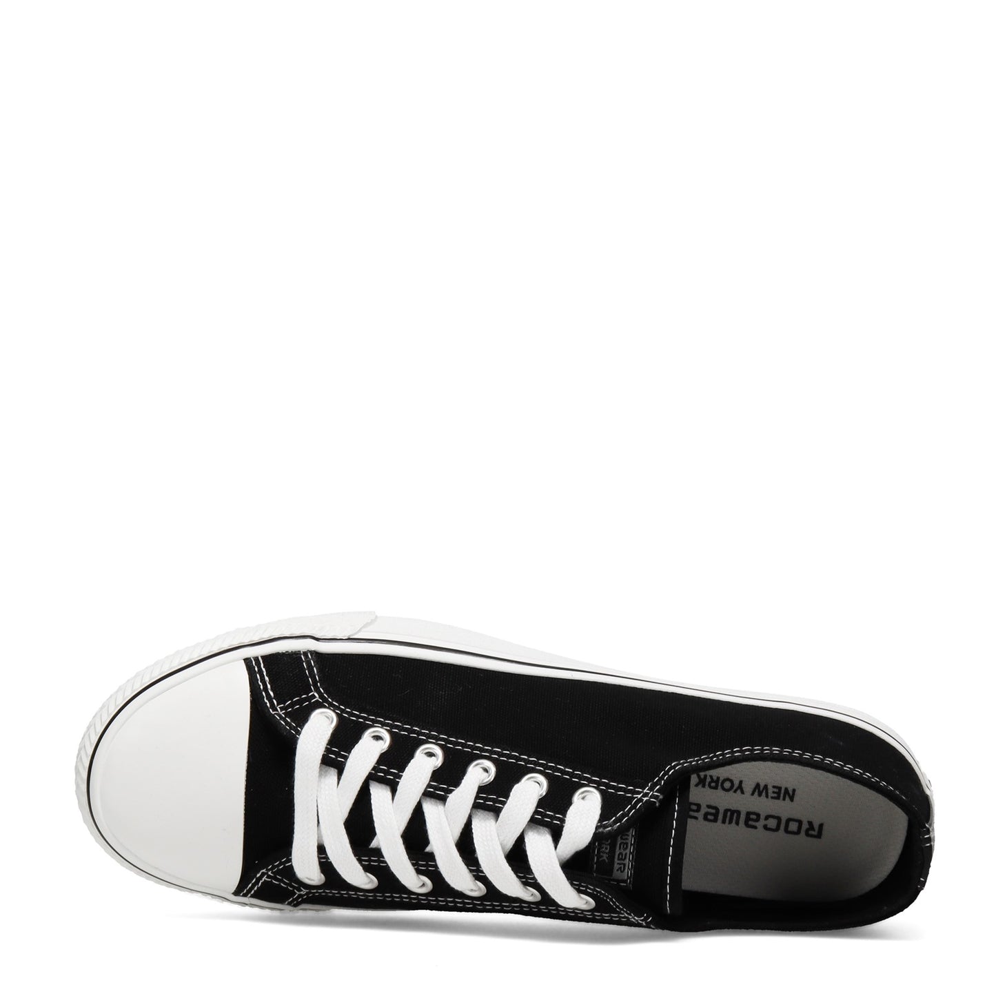 Peltz Shoes Men's Rocawear Cousey Low Top Sneaker BLACK / WHITE COUSEYLO BKW