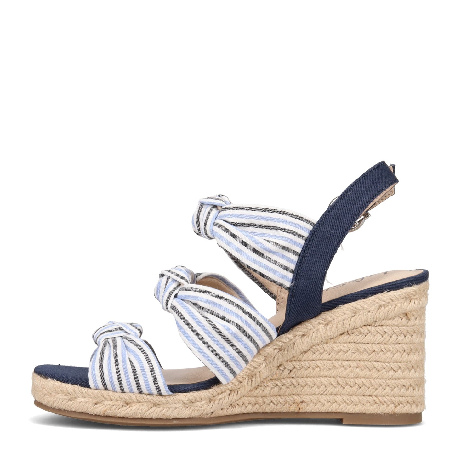 Peltz Shoes Women's LifeStride Talent Sandal Blue Seersucker D4842M2402