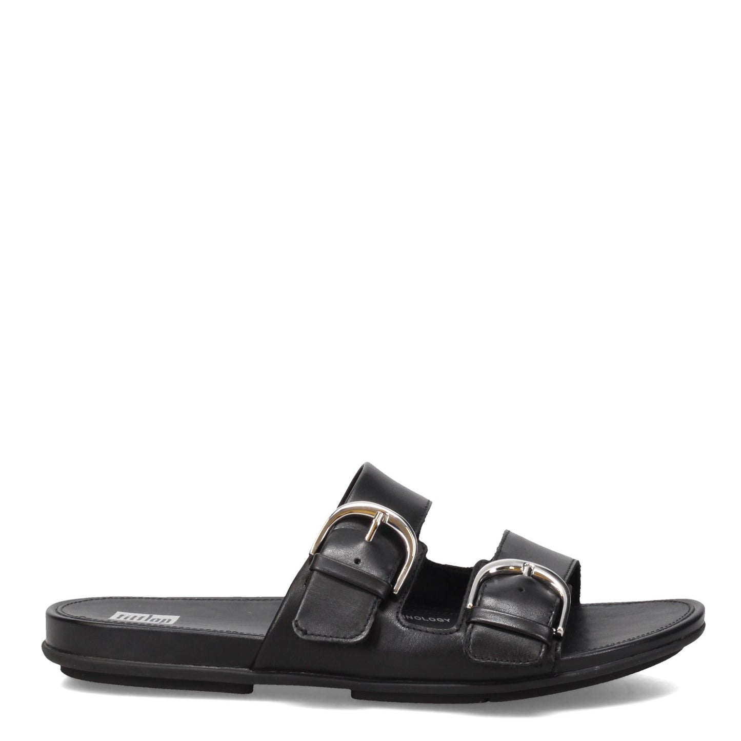 Peltz Shoes Women's FitFlop Gracie Slide Sandal Black DE3-090
