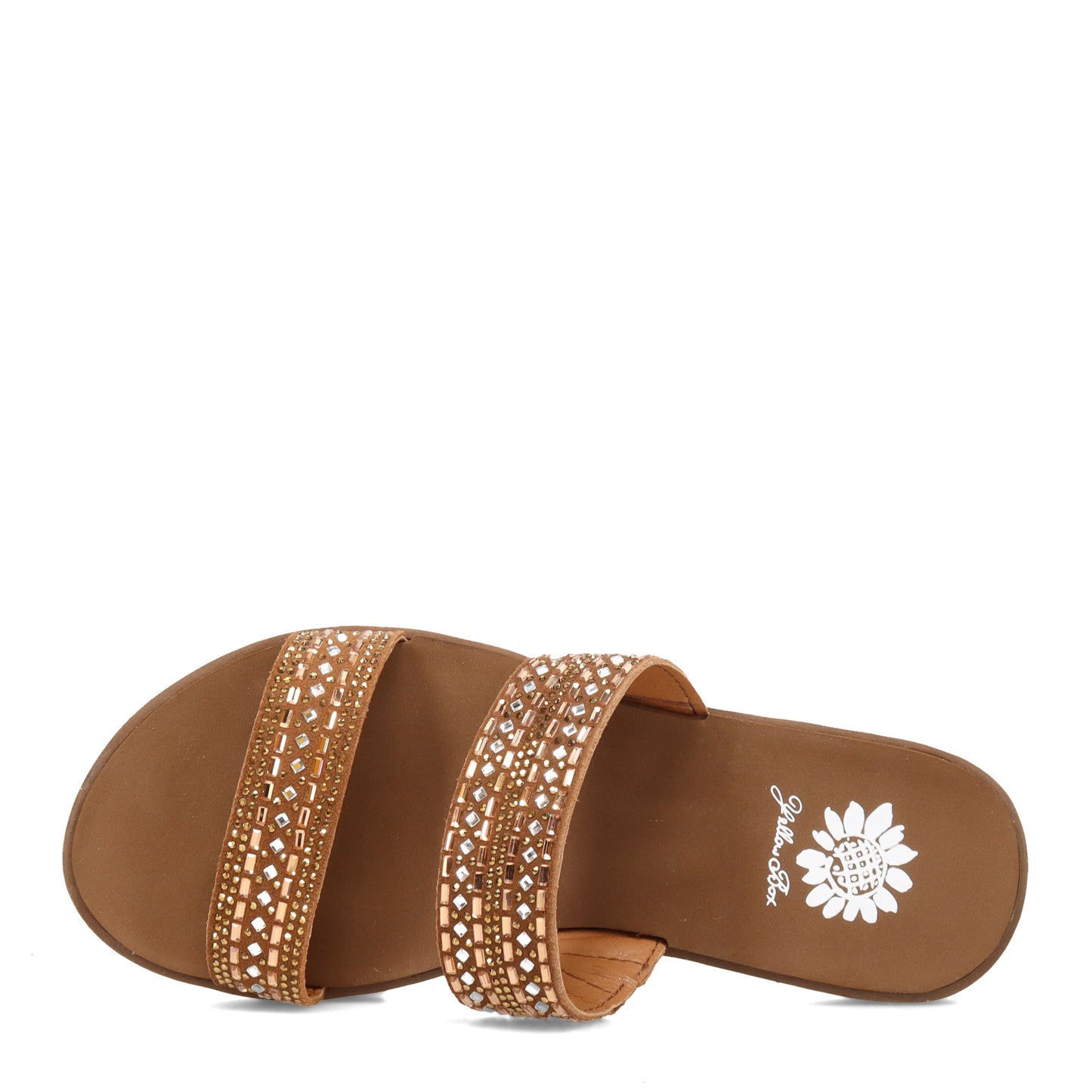 Peltz Shoes Women's Yellow Box Delfie Sandal TAN DELFIE-TAN
