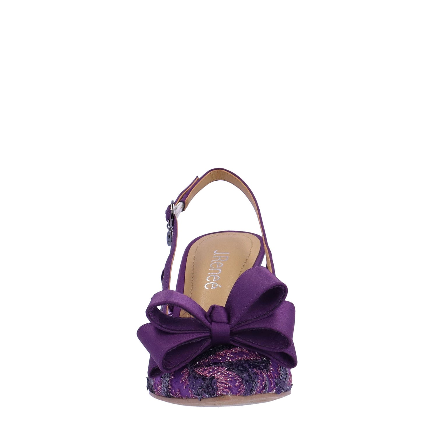 Peltz Shoes Women's J Renee Deloris Pump Purple Sequin DELORI-SAPUR