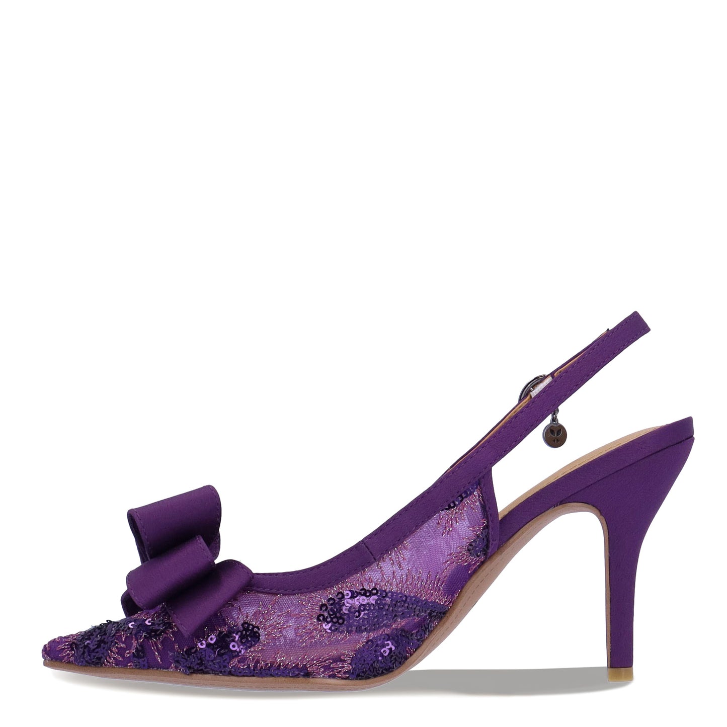 Peltz Shoes Women's J Renee Deloris Pump Purple Sequin DELORI-SAPUR