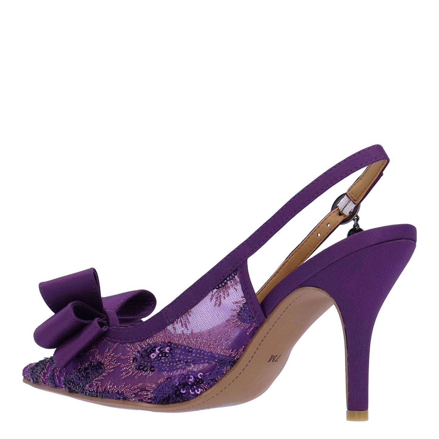 Peltz Shoes Women's J Renee Deloris Pump Purple Sequin DELORI-SAPUR